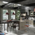 ar cucine stile industrial legno con penisola sconti ed offerta Sicilia Catania